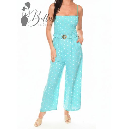 Pöttyös, bő szárú overáll + öv S-M-L