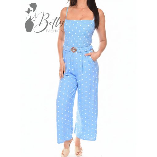 Pöttyös, bő szárú overáll + öv S-M-L