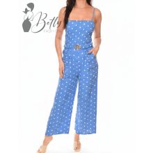 Pöttyös, bő szárú overáll + öv S-M-L