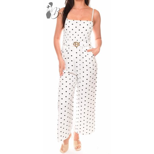 Pöttyös, bő szárú overáll + öv S-M-L