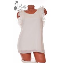 White Top with Jewelry Embellishment S/M