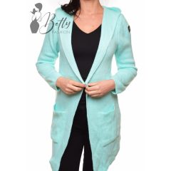 Mentazöld, hosszított, kötött kardigán S-M-L