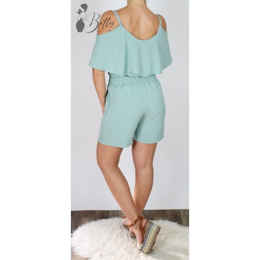 Vállvillantós, felül fodros overáll S/M