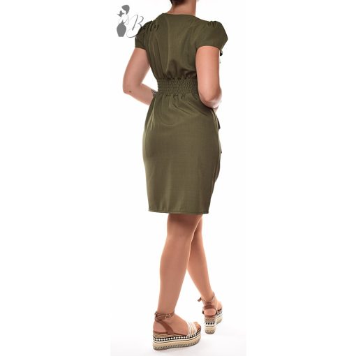 Egyszínű, zsebes ruha S/M