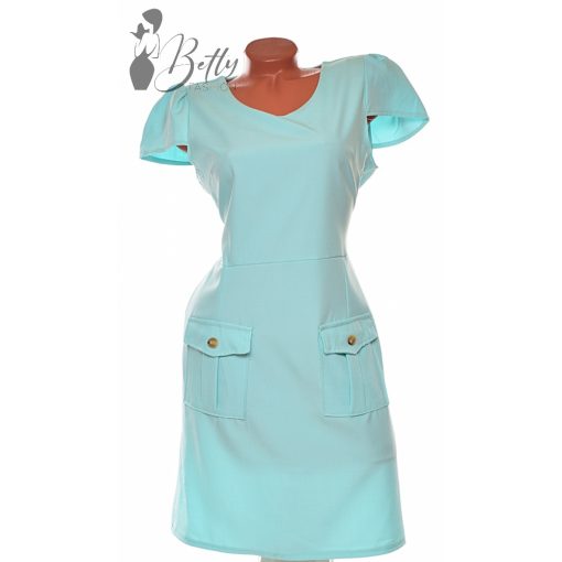 Egyszínű, zsebes ruha S/M