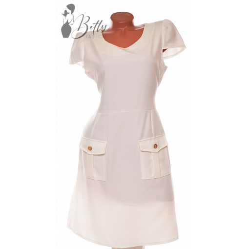 Egyszínű, zsebes ruha S/M