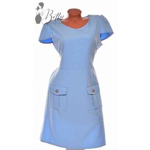 Egyszínű, zsebes ruha S/M