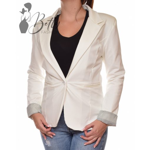 Egyszínű blézer visszahajtott, csíkos ujjvégekkel S, M, L, XL, 2XL 