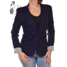 Egyszínű blézer visszahajtott, csíkos ujjvégekkel S, M, L, XL, 2XL 