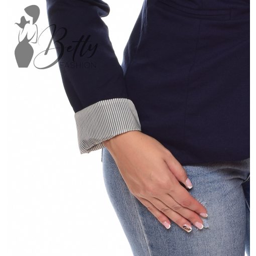 Egyszínű blézer visszahajtott, csíkos ujjvégekkel S, M, L, XL, 2XL 