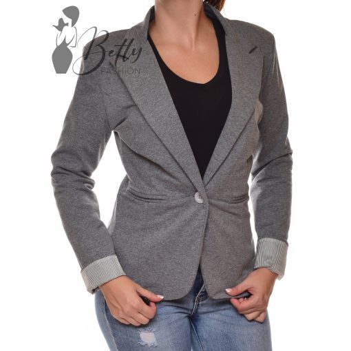 Egyszínű blézer visszahajtott, csíkos ujjvégekkel S, M, L, XL, 2XL 