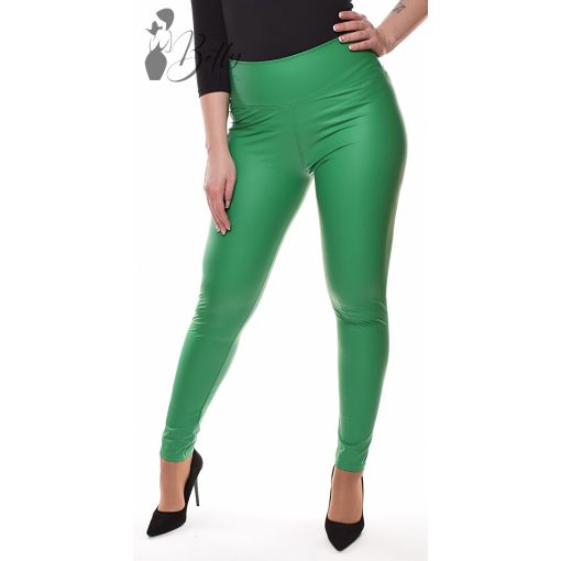Élénkzöld színű, műbőr leggings S/M, M/L, XL/2XL