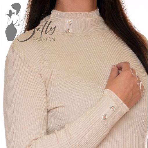 White Top with Jewelry Embellishment S/M