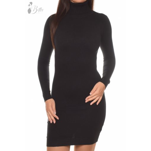 Garbós nyakú, kötött ruha S/M, L/XL