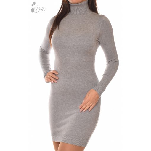 Garbós nyakú, kötött ruha S/M, L/XL