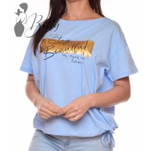 STAY BEAUTIFUL feliratos, bő szabású felső M/L, XL/XXL