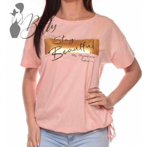 STAY BEAUTIFUL feliratos, bő szabású felső M/L, XL/XXL