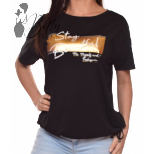 STAY BEAUTIFUL feliratos, bő szabású felső M/L, XL/XXL