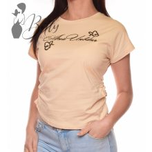 Oldalán ráncolt, feliratos felső S/M, L/XL