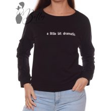 Fodros ujjú, feliratos pulóver S/M, L/XL