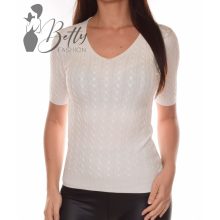 V-kivágású, rövid ujjú, kötött felső S/M, L/XL