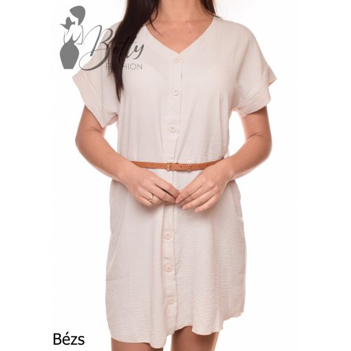 Gombos, derékban öves ruha M/L, XL/XXL