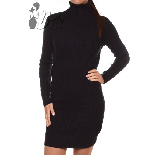 Csavart mintás, garbós, kötött ruha S/M, L/XL