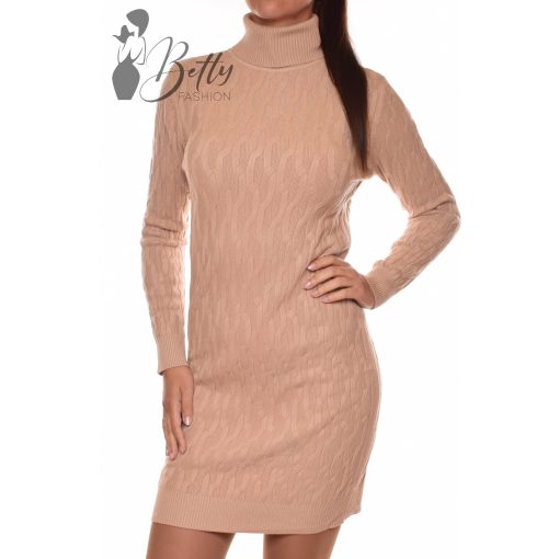 Csavart mintás, garbós, kötött ruha S/M, L/XL