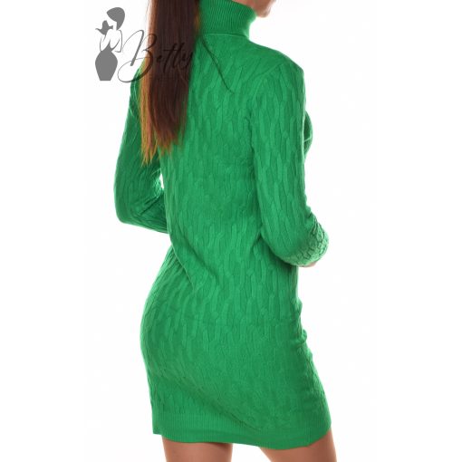 Csavart mintás, garbós, kötött ruha S/M, L/XL