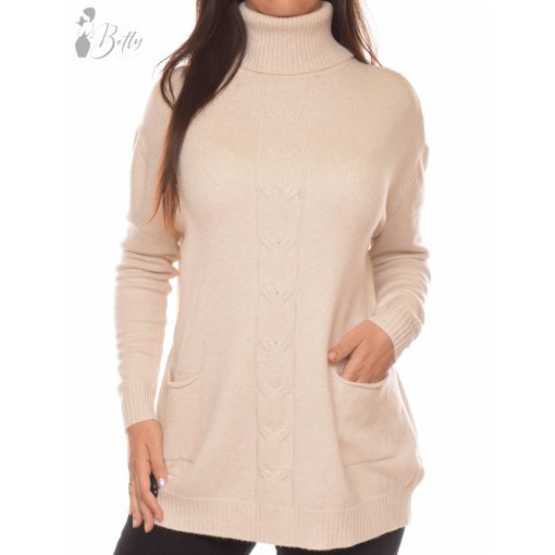 Garbós, zsebes, kötött tunika L-XL-XXL