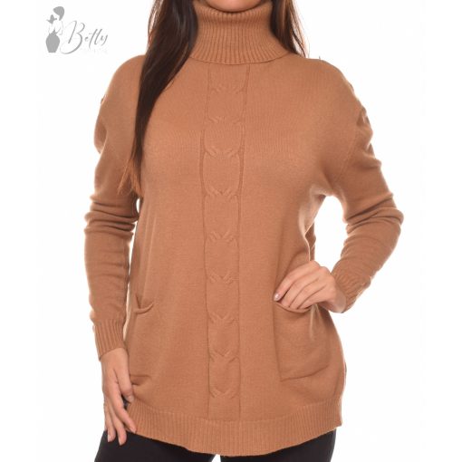 Garbós, zsebes, kötött tunika L-XL-XXL