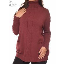 Garbós, zsebes, kötött tunika L-XL-XXL