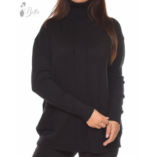 Garbós, zsebes, kötött tunika L-XL-XXL