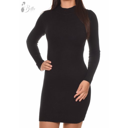 Félgarbós nyakú, kötött ruha S/M, L/XL