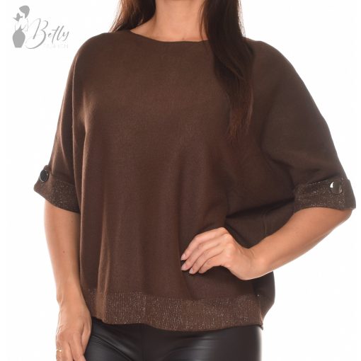 Csillogó szegélyes, kötött felső M-L-XL