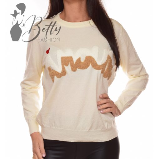 White Top with Jewelry Embellishment S/M