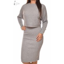 Kötött midi ruha + bő felső szettben M/L, XL/XXL