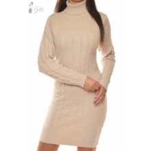 Csavart mintás, garbós, kötött ruha S/M, L/XL