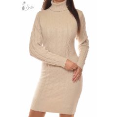 Csavart mintás, garbós, kötött ruha S/M, L/XL