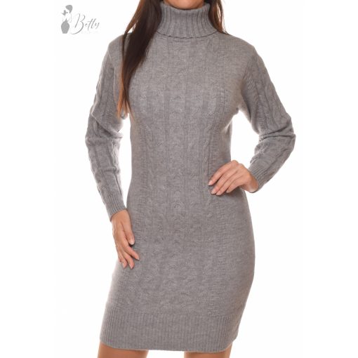 Csavart mintás, garbós, kötött ruha S/M, L/XL