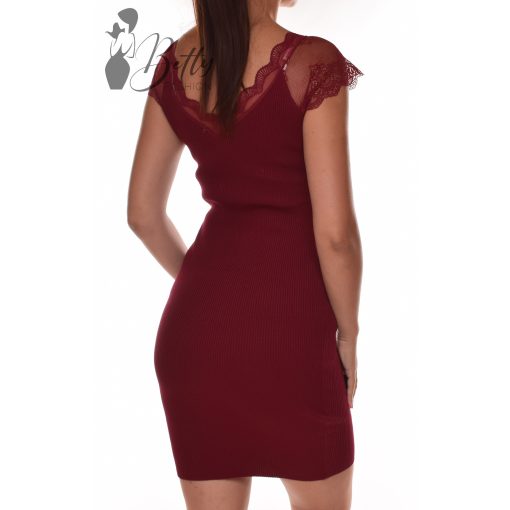 V-kivágású, csipkebetétes ruha S/M, L/XL