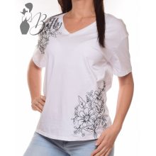 White Top with Jewelry Embellishment S/M