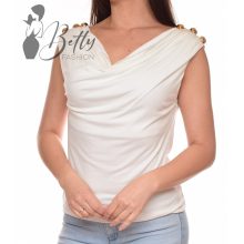 White Top with Jewelry Embellishment S/M