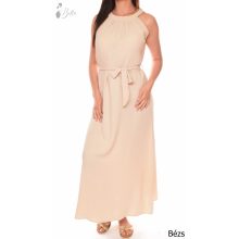 Nyakban és derékban megkötős, egyszínű maxiruha S/M, L/XL