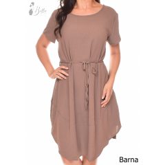 Kerekített aljú, derékban megkötős ruha M/L, XL/XXL