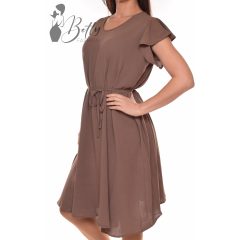 Fodros ujjú, derékban megkötős ruha M/L, XL/XXL
