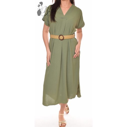 Két oldalt felsliccelt öves ruha M/L, XL/XXL