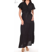 V-kivágású, fodros ujjú maxiruha S/M, L/XL