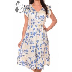 Levélmintás, V-nyakú ruha S/M, L/XL