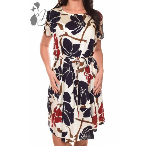 Virág mintás, rövid ujjú ruha M/L, XL/XXL